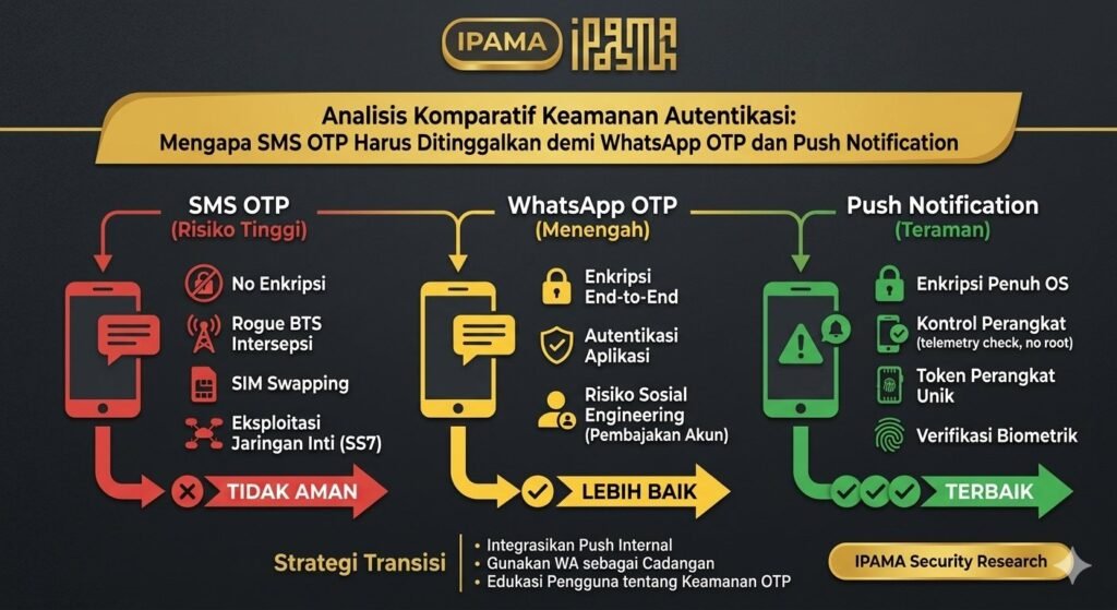 SMS OTP Harus Ditinggalkan Demi WhatsApp OTP dan Push Notification