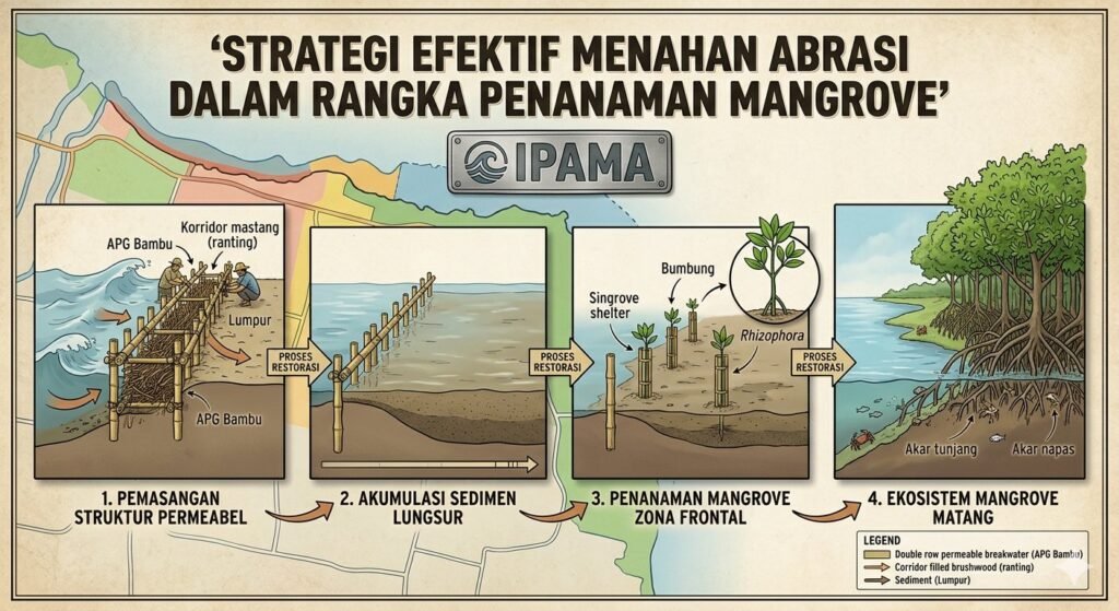 Strategi Efektif Menahan Abrasi dalam Rangka Penanaman Mangrove
